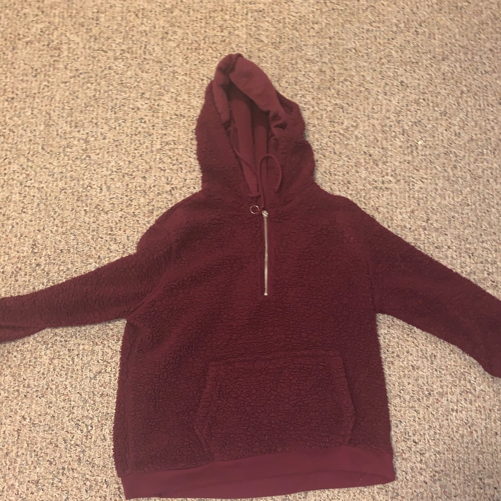 Maroon Fuzzy Sweatshirt